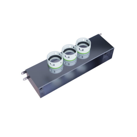 Plenum box pre štrbinový difúzor - osový 90° - 3x75mm